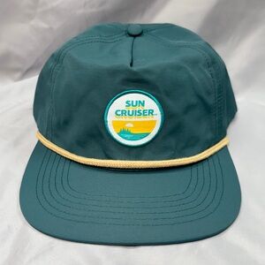Sun Cruiser Hat Snap Back Teal Rope Alcohol Booze Vodka